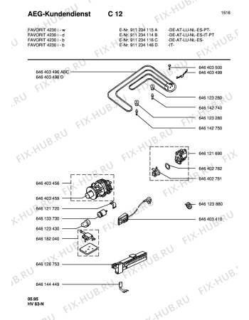 Взрыв-схема посудомоечной машины Aeg FAV4230I-W ML - Схема узла Electrical equipment